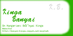 kinga banyai business card